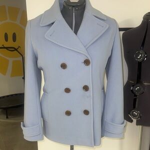 Lands' End Women's Light Blue Pea Coat